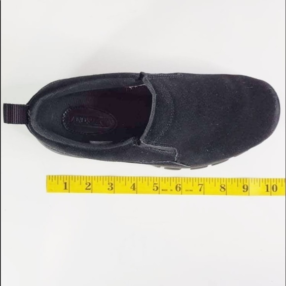 Lands End Insulated All Weather Suede Black Moc Slip On Shoe Size 6 Women’s - Picture 5 of 8